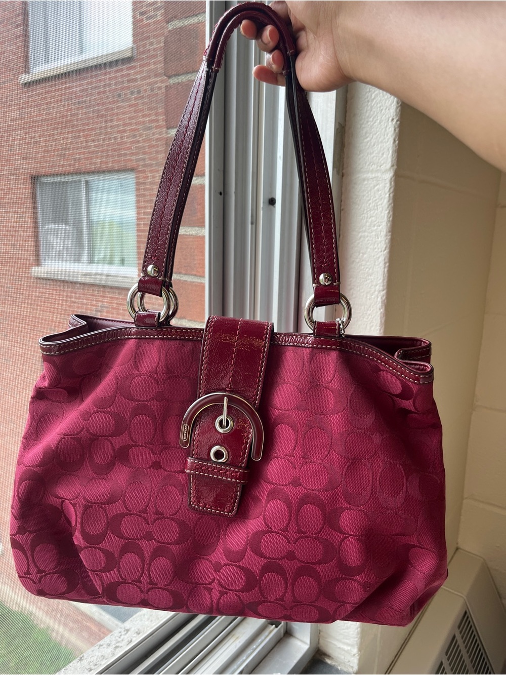 Vintage Coach buckle Y2K shoulder bag - Picture 3 of 9